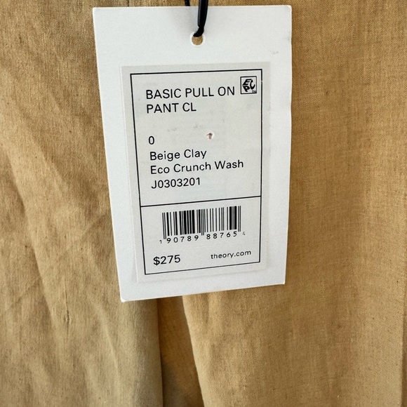 NWT Theory Tan Chinos Classic Straight-Leg - Picture 3 of 3